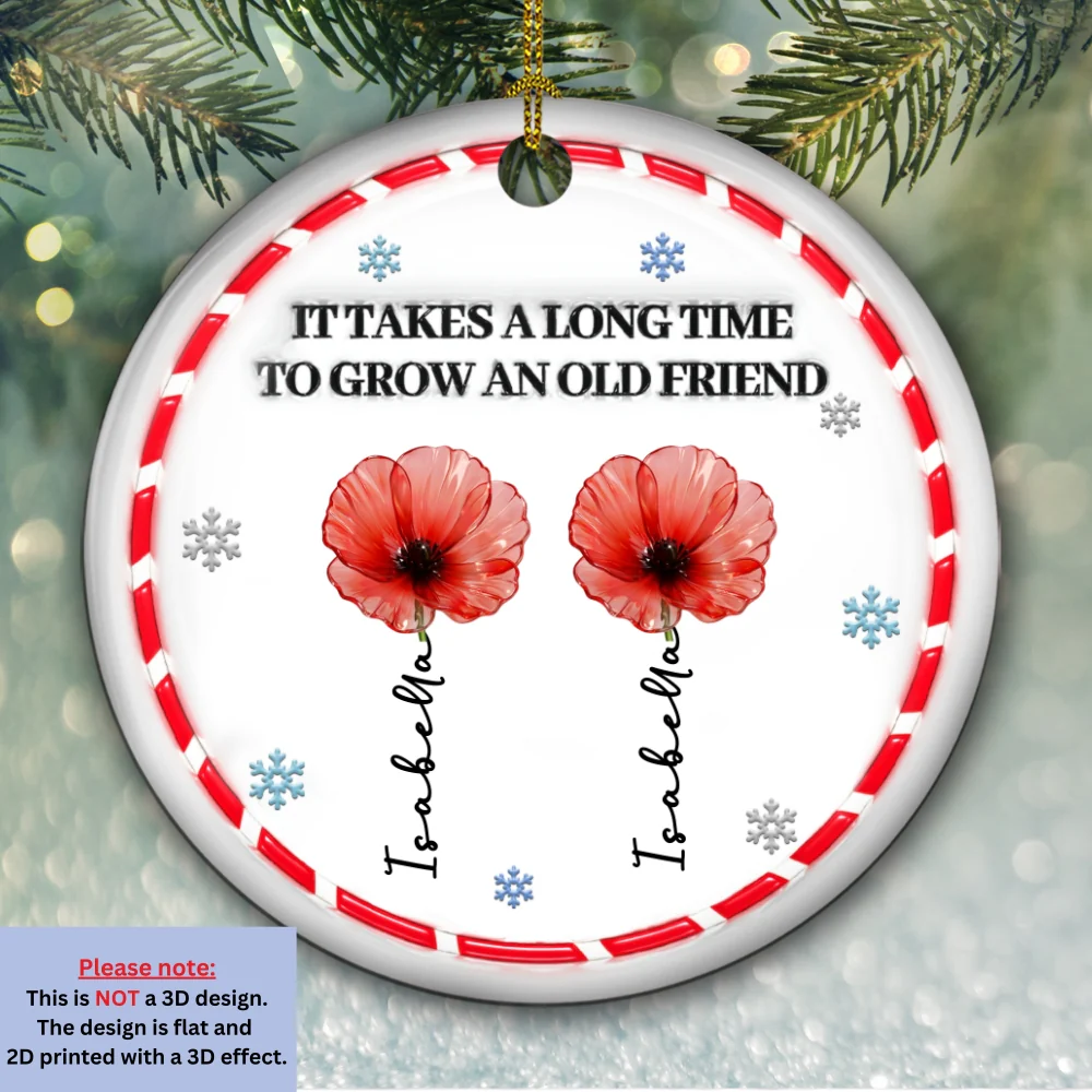 It Takes A Long Time - Personalized Custom 3D Inflated Effect Ceramic Ornament - Image 6