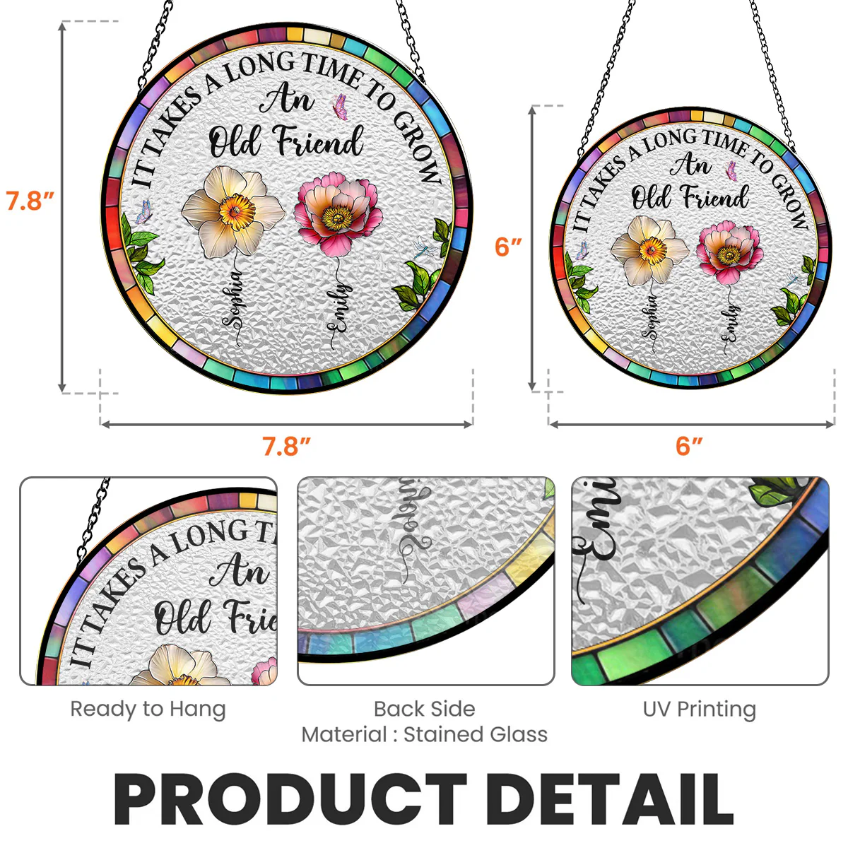 It Takes A Long Time - Personalized Custom Window Hanging Suncatcher - Image 5