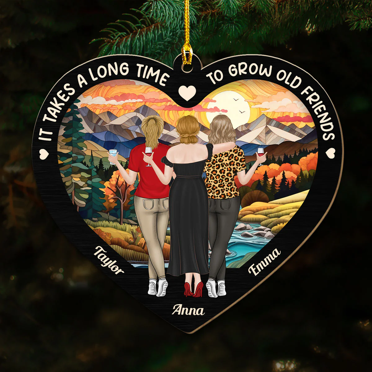 It Takes A Long Time - Personalized Custom Wood Ornament - Image 3