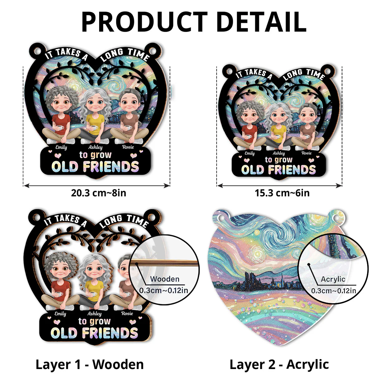 It Takes A Long Time To Grow An Old Friend - Personalized Custom Suncatcher - Image 6