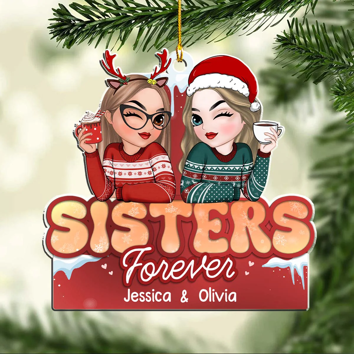 It Took Us A Long Time - Personalized Custom Acrylic Ornament - Image 2