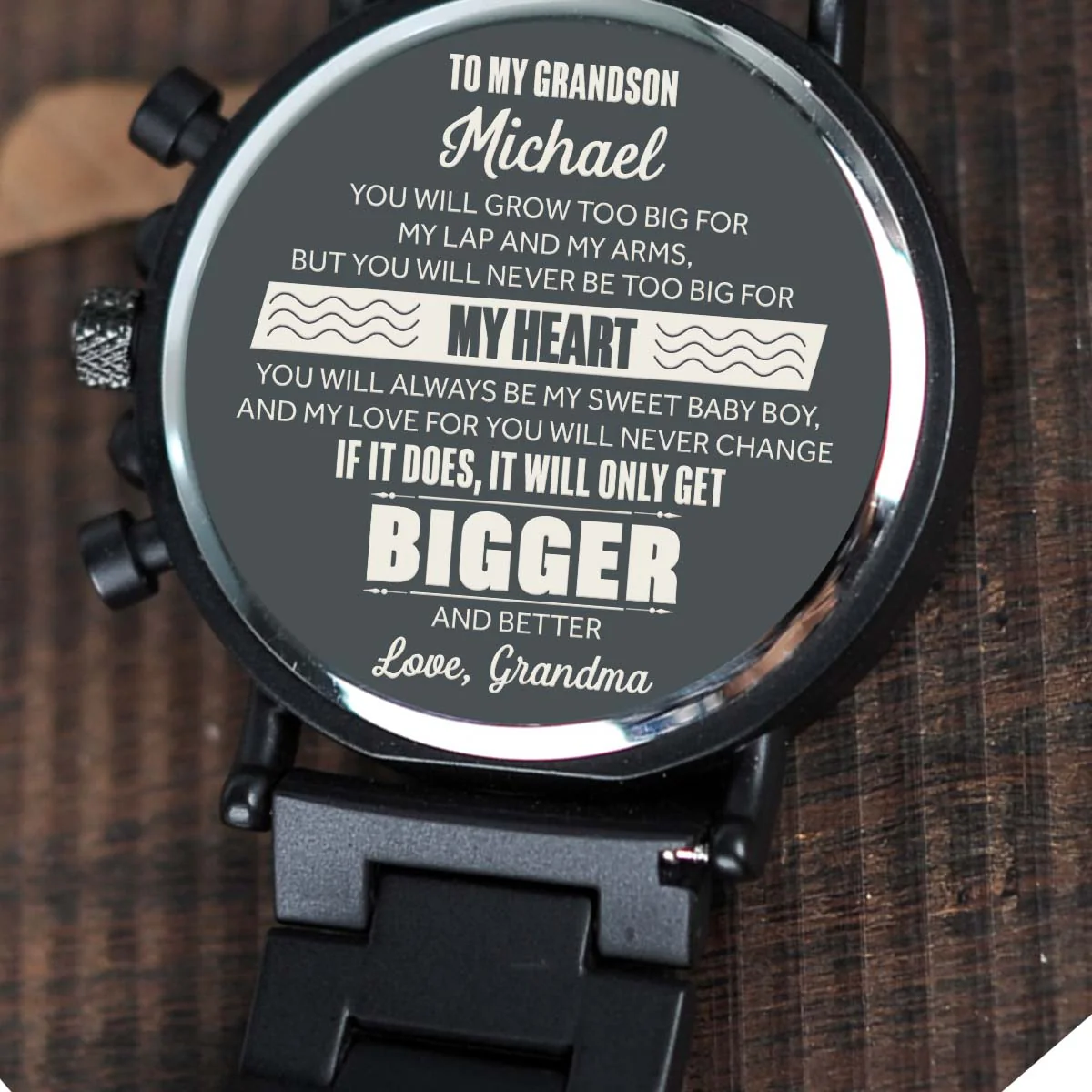 It Will Only Get Bigger - Personalized Engraved Wooden Watches GQ026 - Image 2
