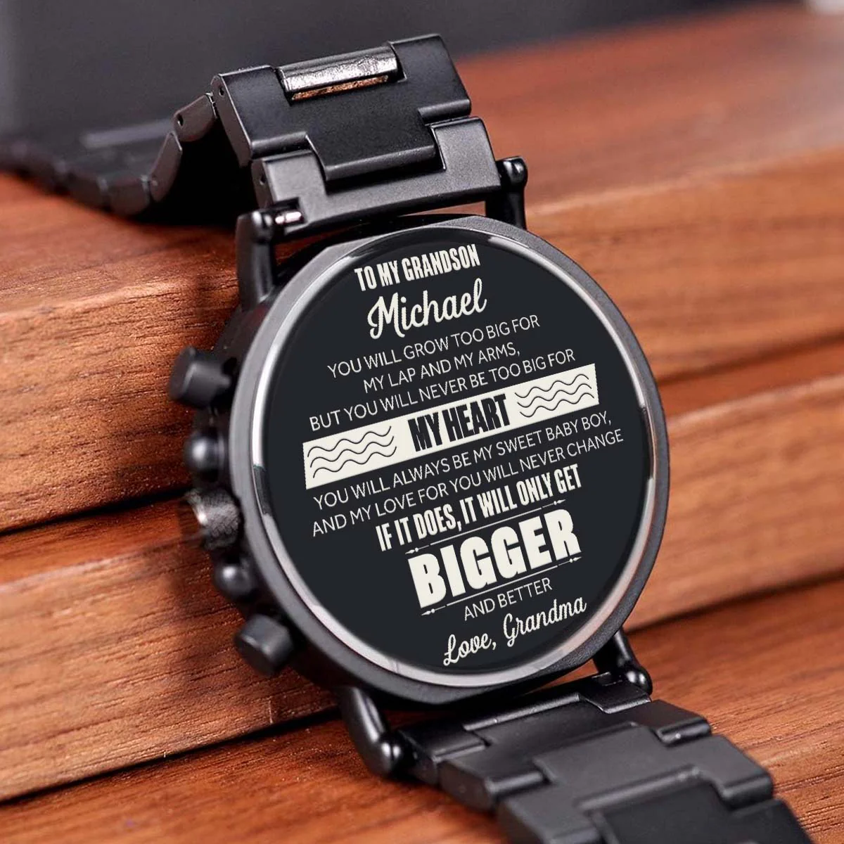 It Will Only Get Bigger - Personalized Engraved Wooden Watches GQ026 - Image 3