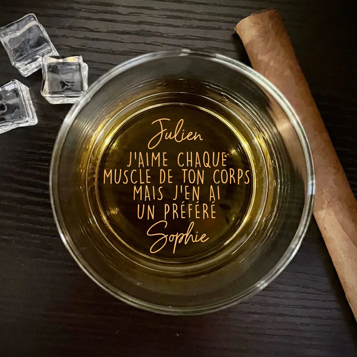 J’aime Chaque Muscle De Toi – Verre à Whisky Gravé Personnalisé - Image 4
