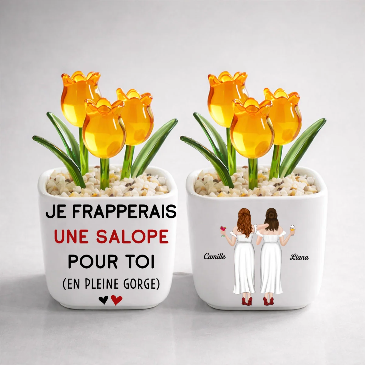 Je Me Batterais Pour Toi – Tulipes Éternelles En Verre Personnalisées - Image 10