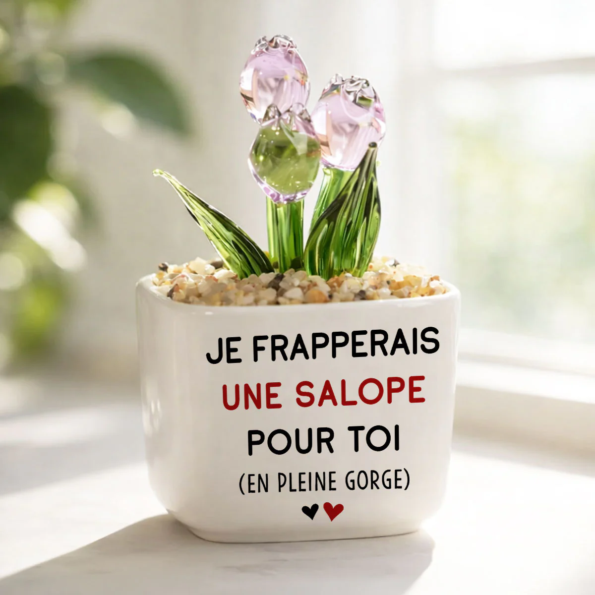 Je Me Batterais Pour Toi – Tulipes Éternelles En Verre Personnalisées - Image 2