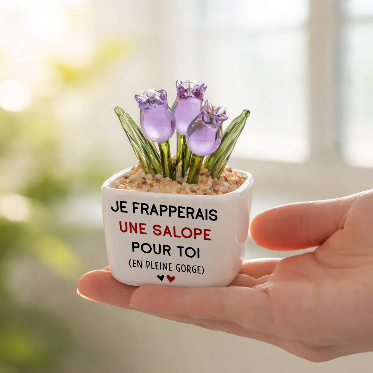 Je Me Batterais Pour Toi – Tulipes Éternelles En Verre Personnalisées - Image 4
