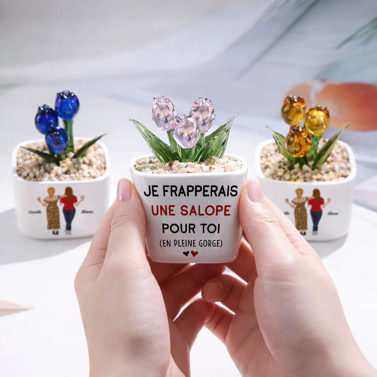 Je Me Batterais Pour Toi – Tulipes Éternelles En Verre Personnalisées - Image 5