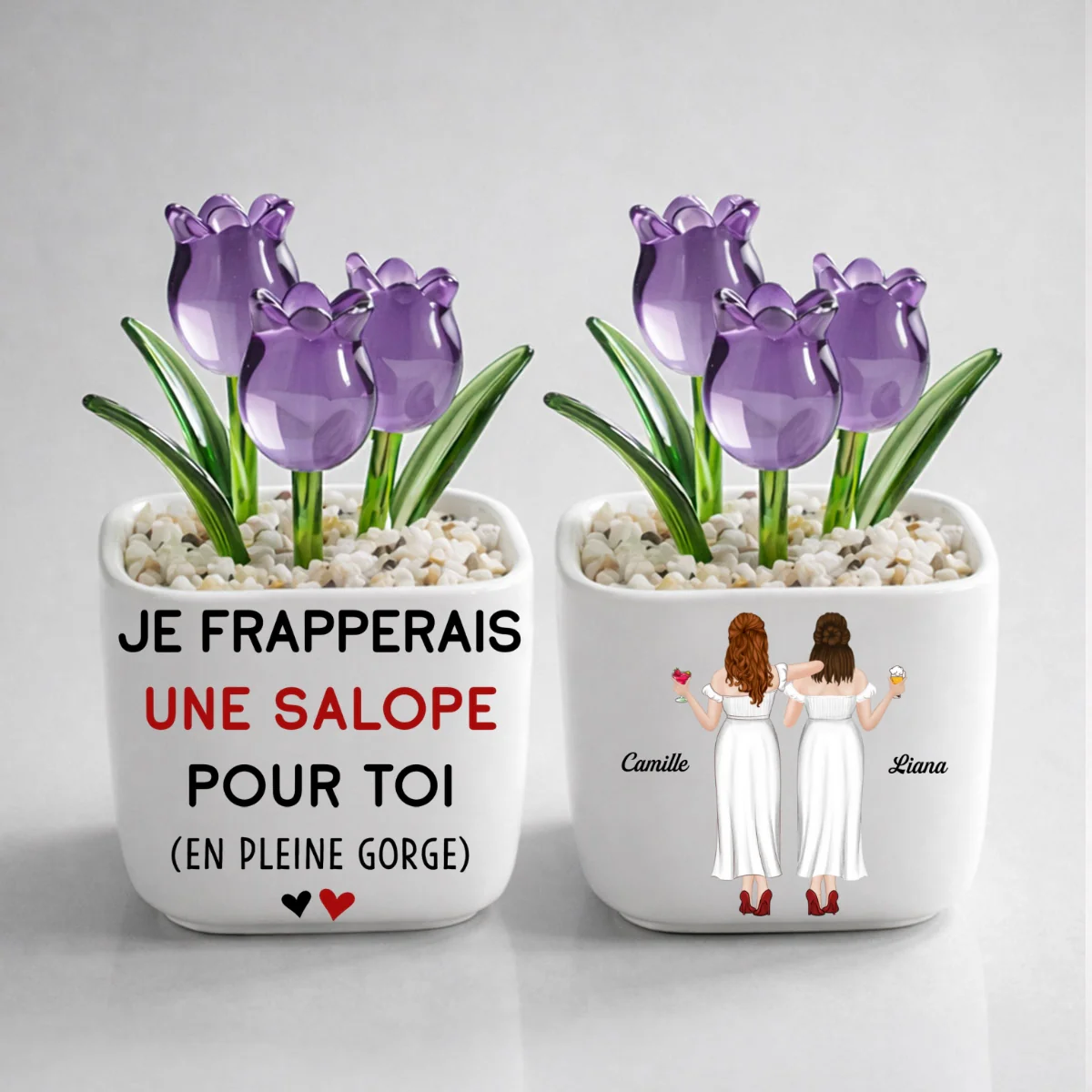 Je Me Batterais Pour Toi – Tulipes Éternelles En Verre Personnalisées - Image 9