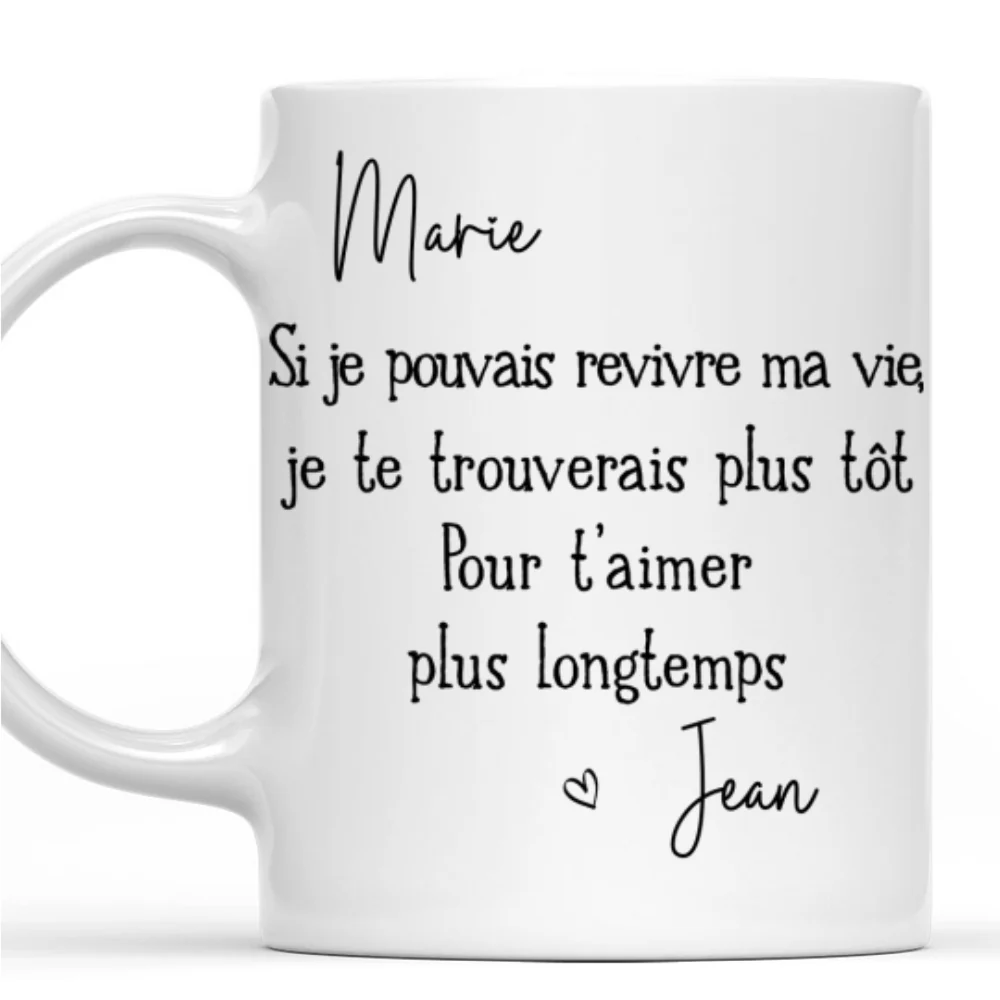 Je t’aimerai plus longtemps – Tasse à café personnalisée - Image 7