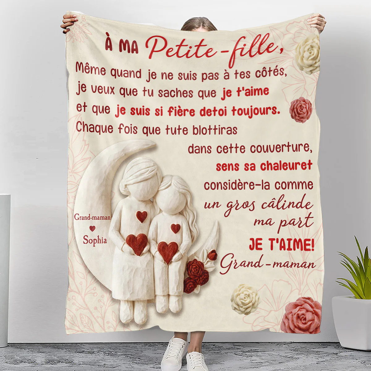 Je veux que tu saches à quel point je t'aime - Couverture en polaire personnalisée