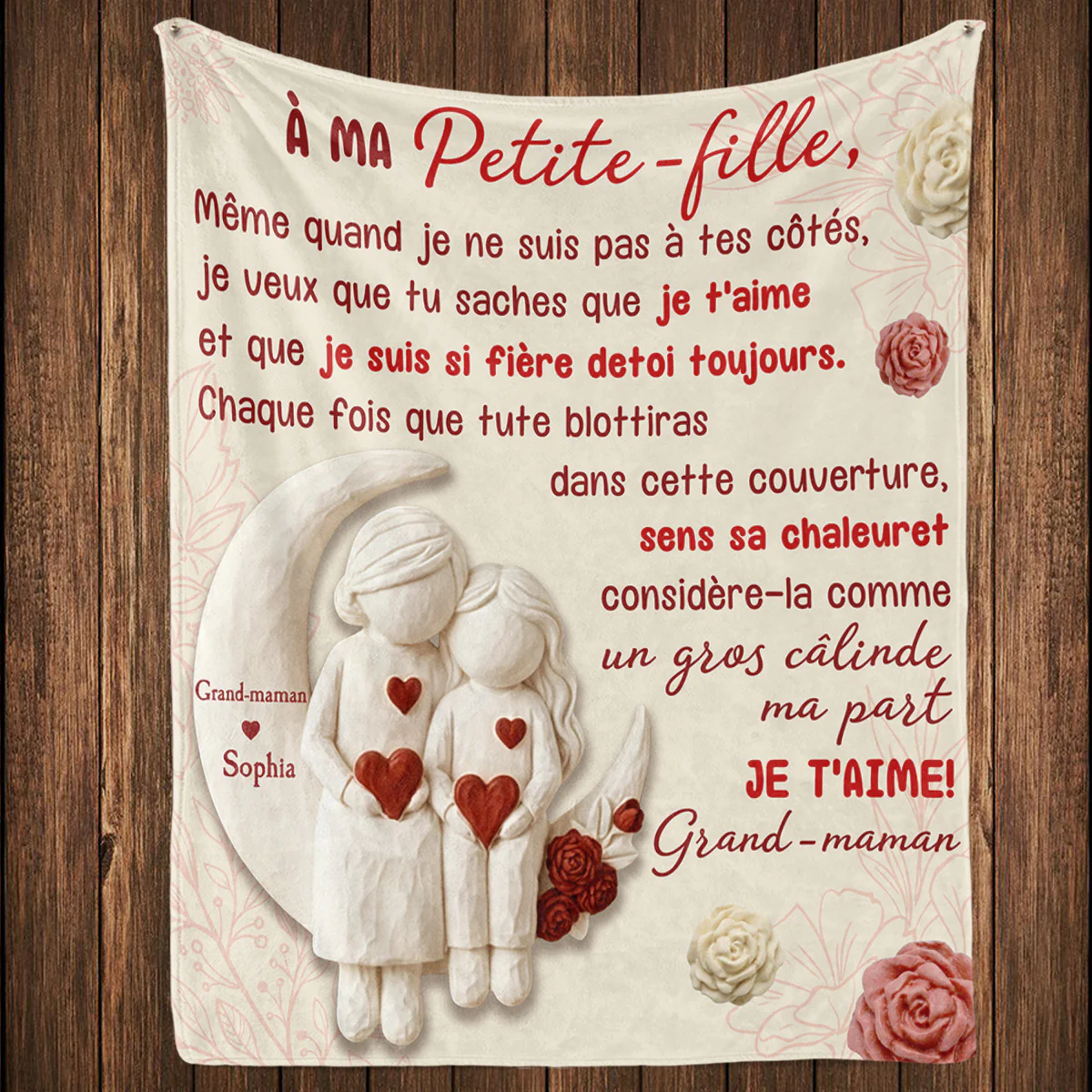 Je veux que tu saches à quel point je t'aime - Couverture en polaire personnalisée - Image 4