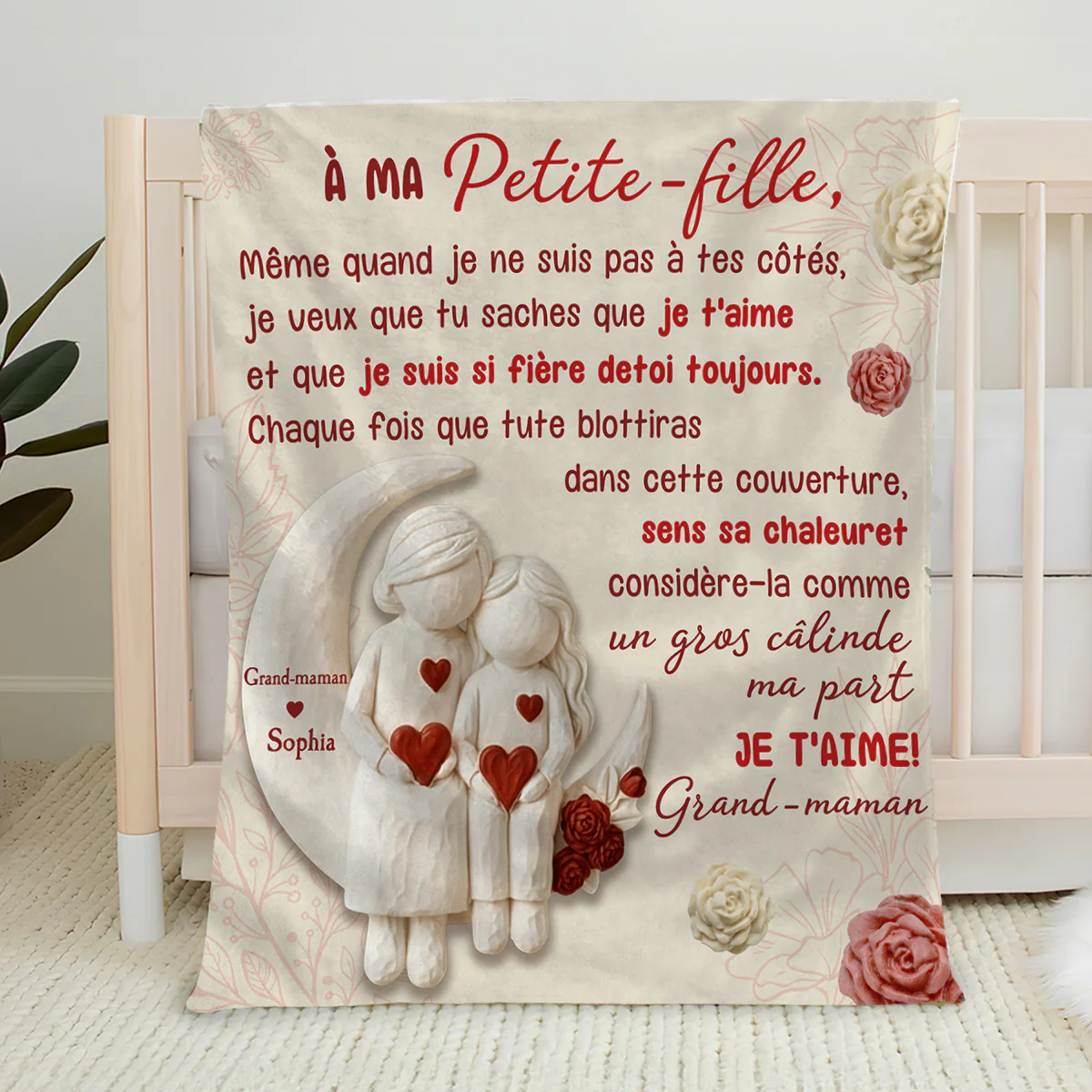 Je veux que tu saches à quel point je t'aime - Couverture en polaire personnalisée - Image 5