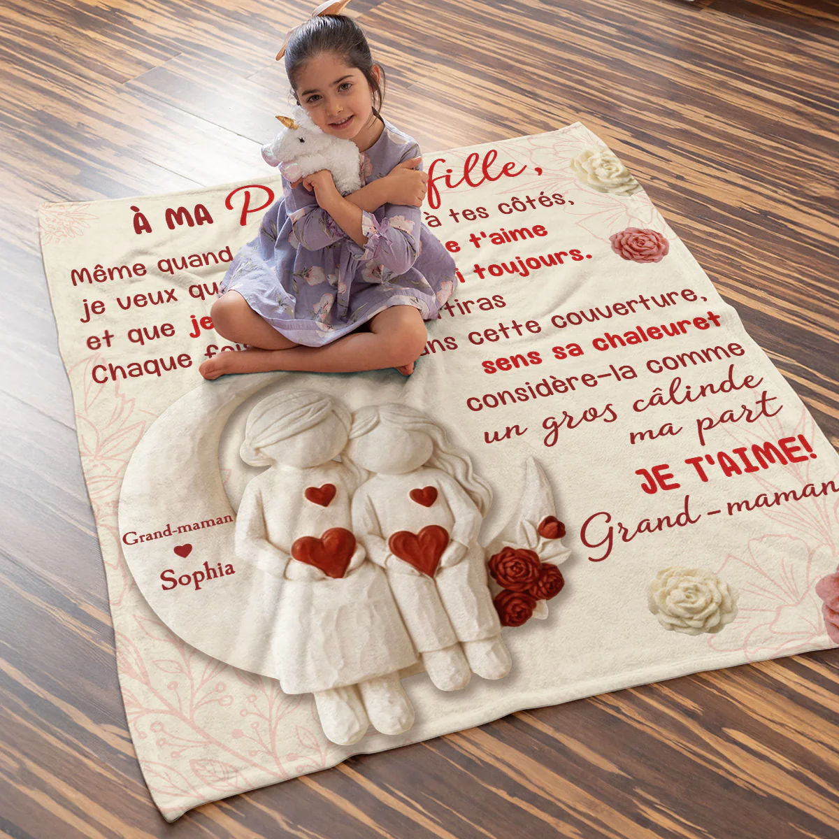 Je veux que tu saches à quel point je t'aime - Couverture en polaire personnalisée - Image 6