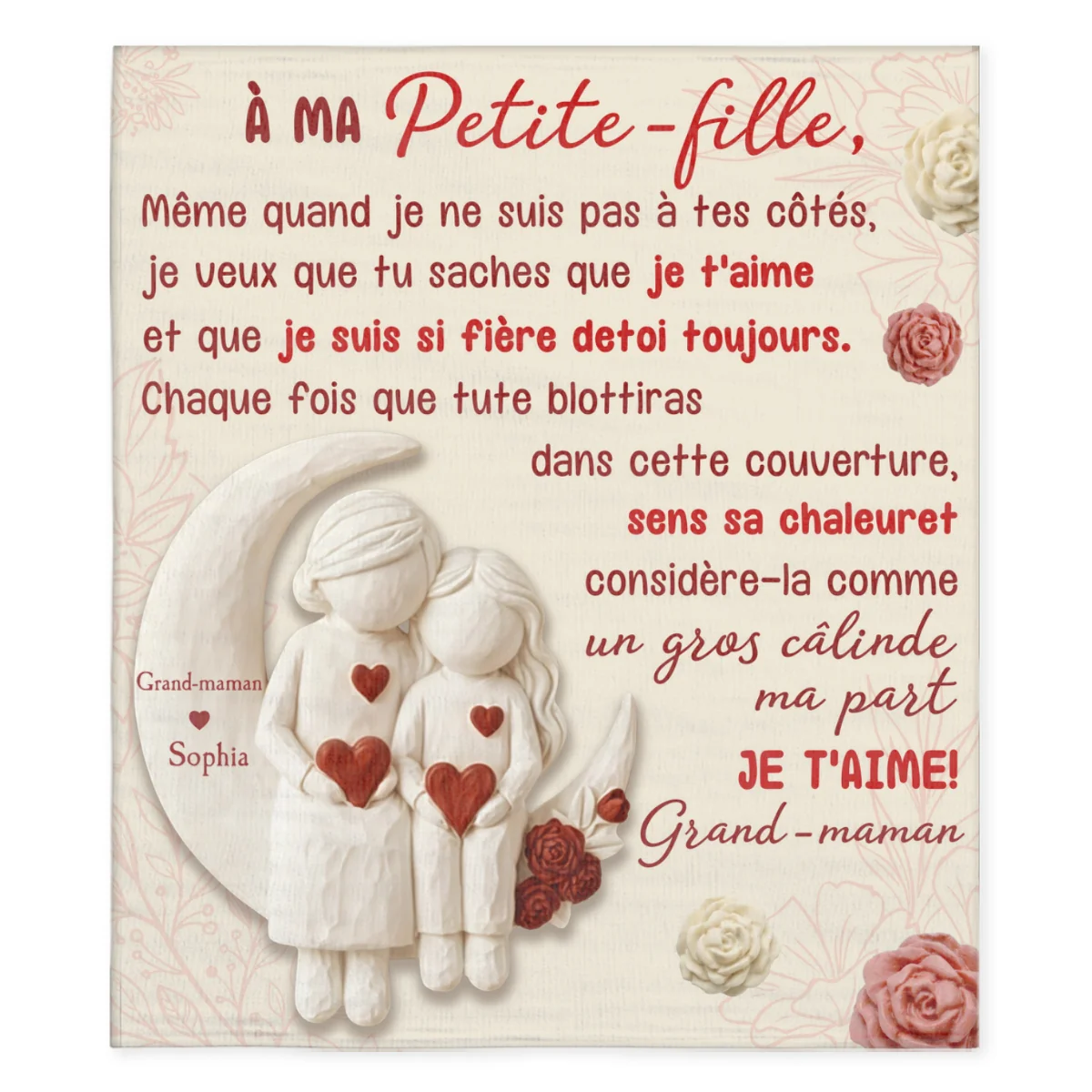 Je veux que tu saches à quel point je t'aime - Couverture en polaire personnalisée - Image 7