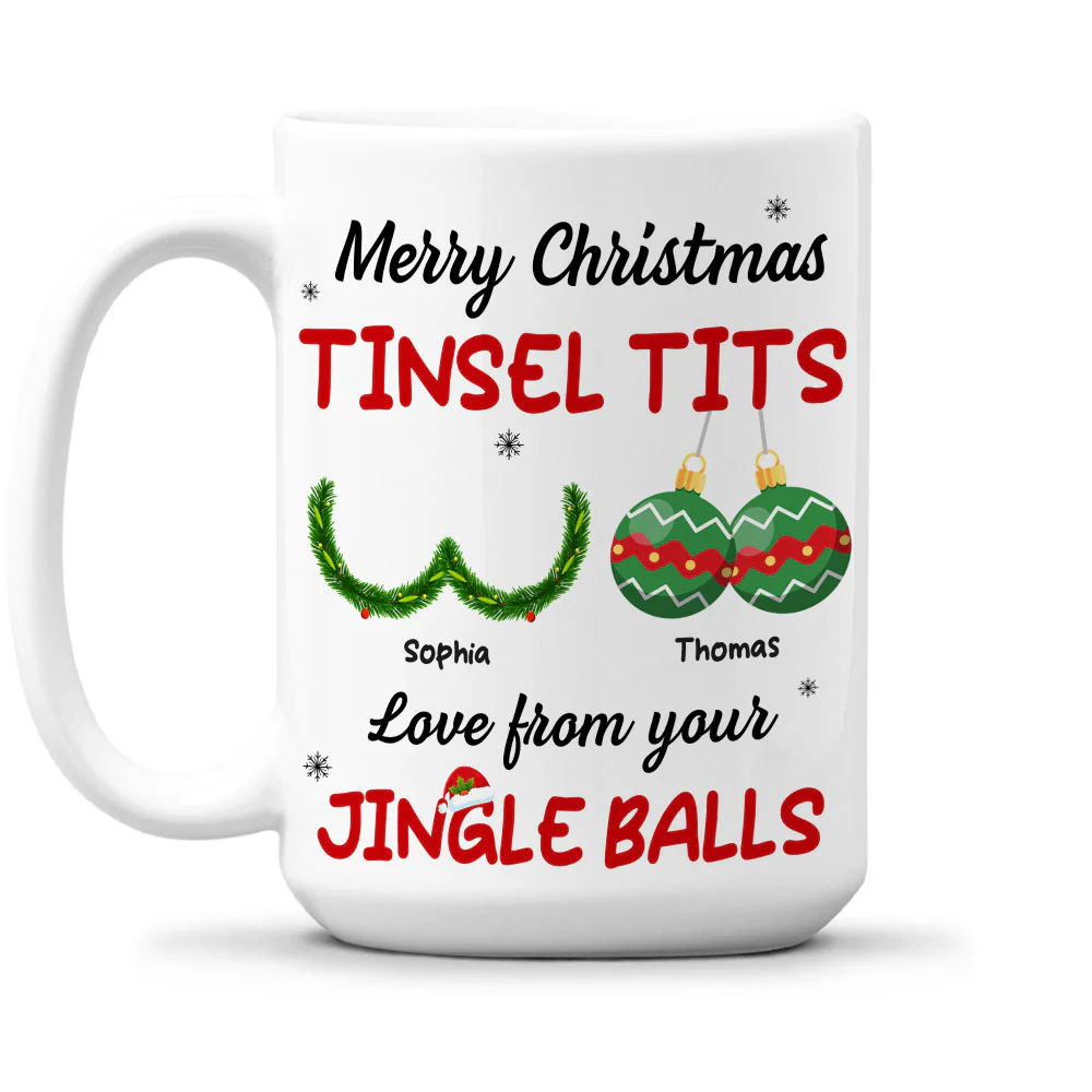 Jingle Balls - Personalized Custom Coffee Mug - Image 2