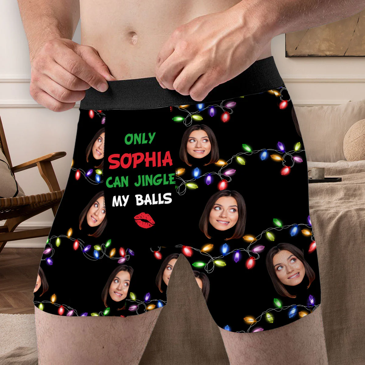 Jingle Balls - Personalized Photo Men's Boxer Briefs - Image 5