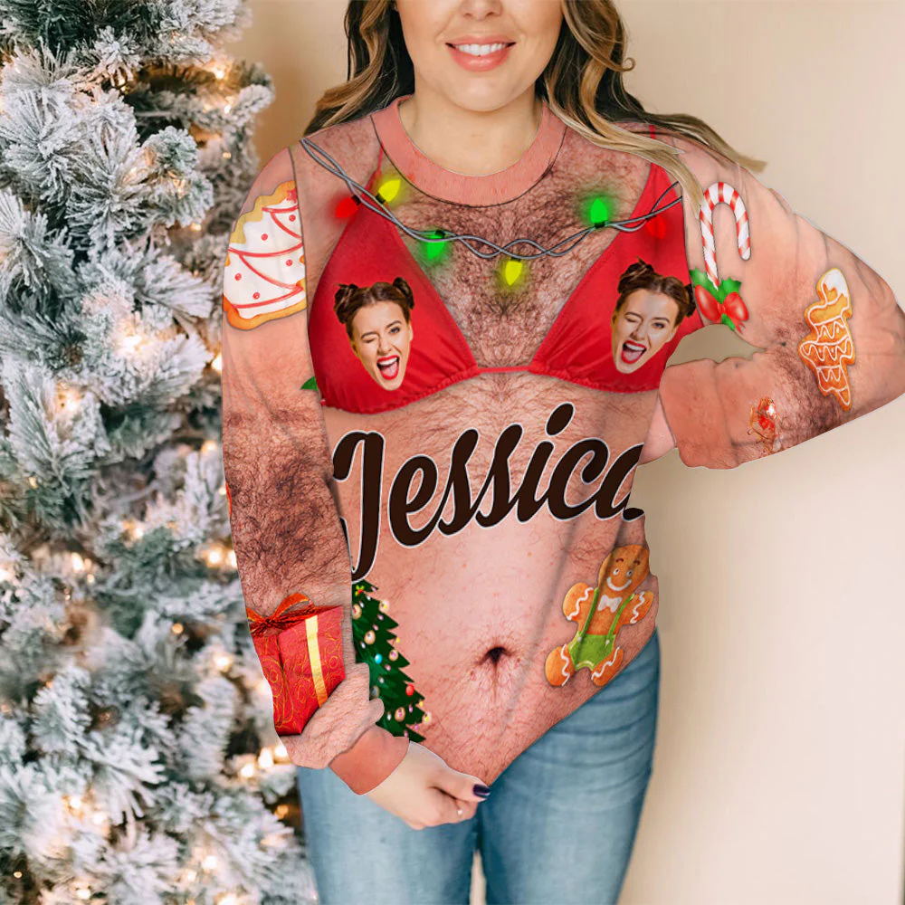 Jingle Bell - Personalized Custom All-Over-Print Sweatshirt - Image 2