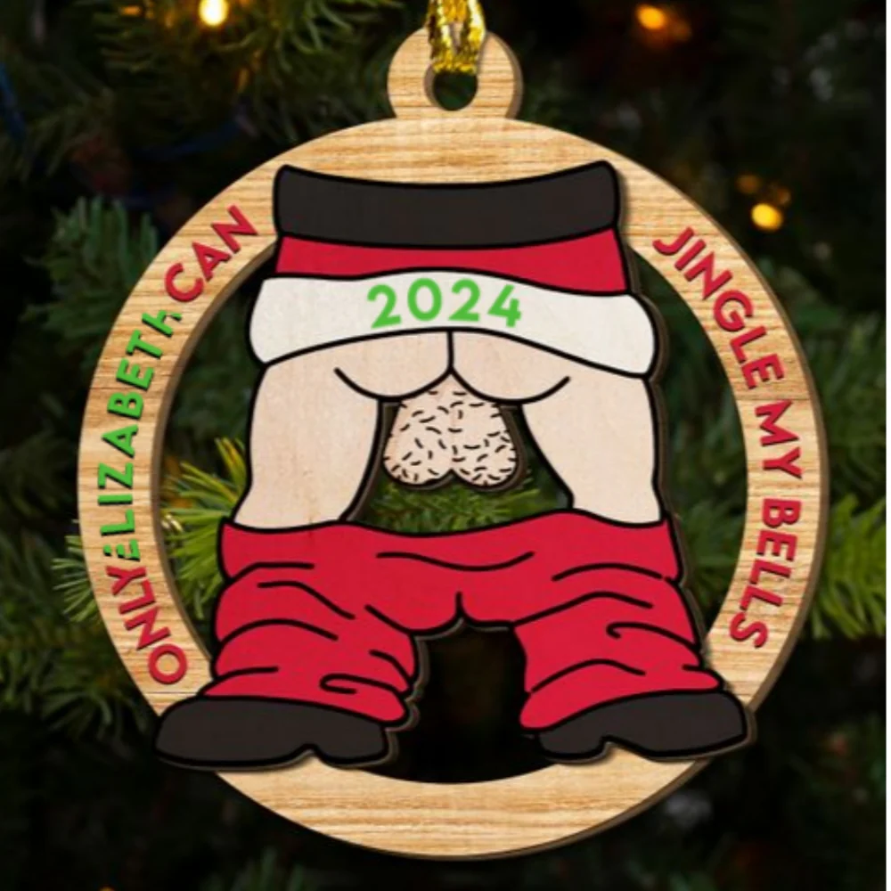 Jingle My Bells - Personalized Custom 2-Layered Wood Ornament - Image 6