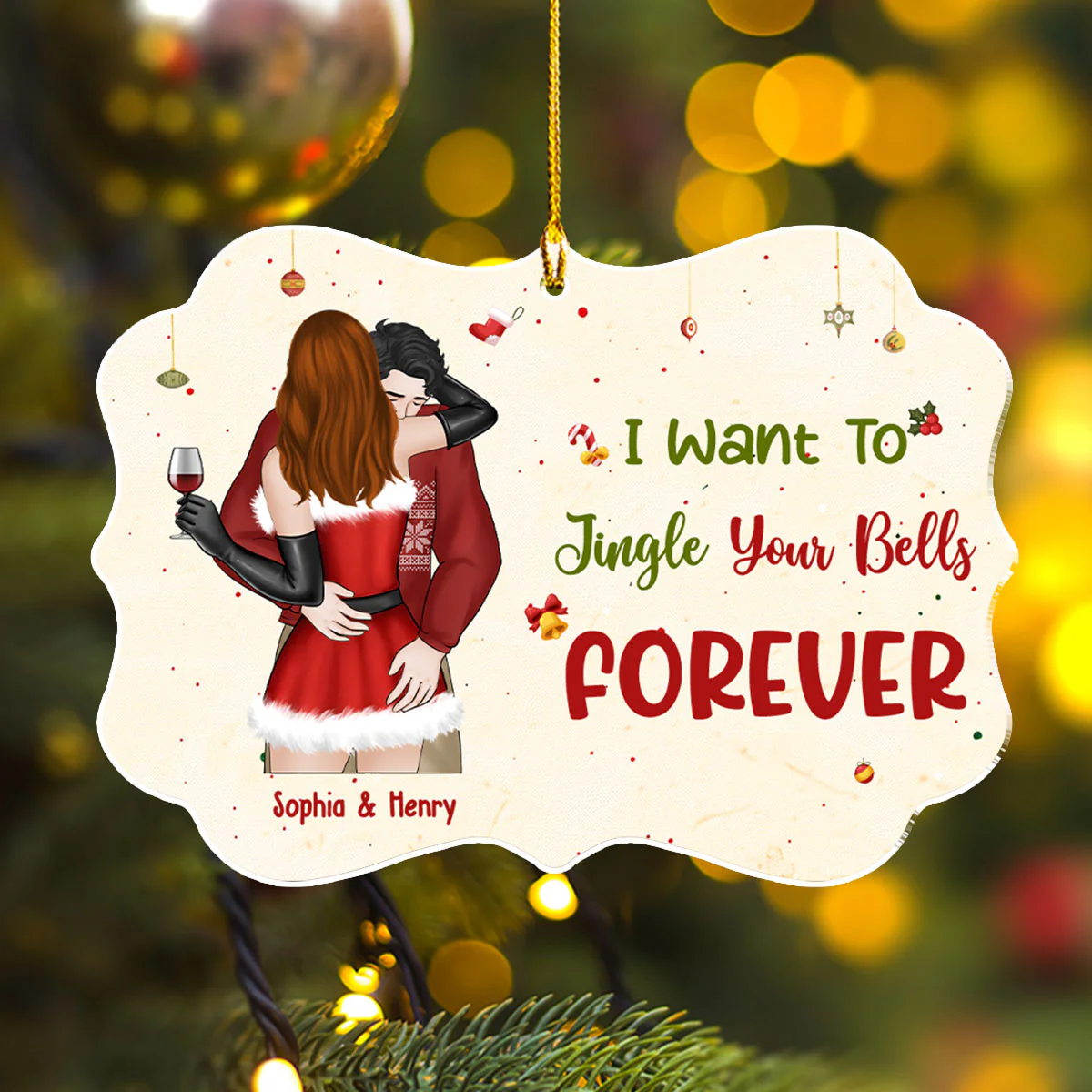 Jingle Your Bells Forever - Personalized Custom Acrylic Ornament - Image 4