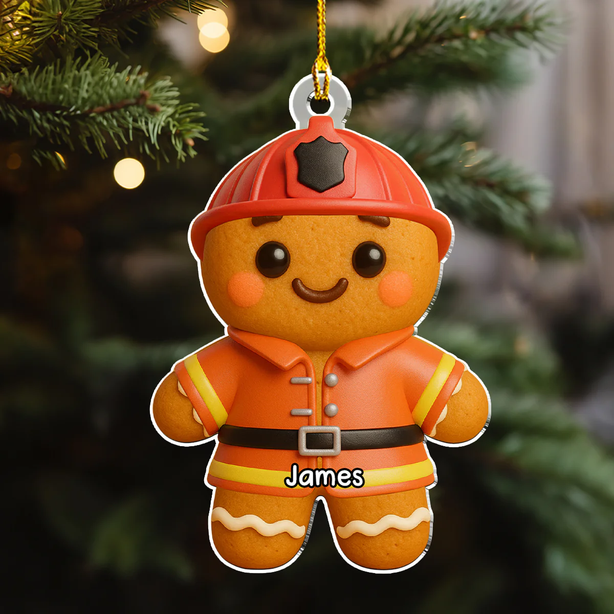 Job Gingerbread - Personalized Custom Acrylic Ornament - Image 5