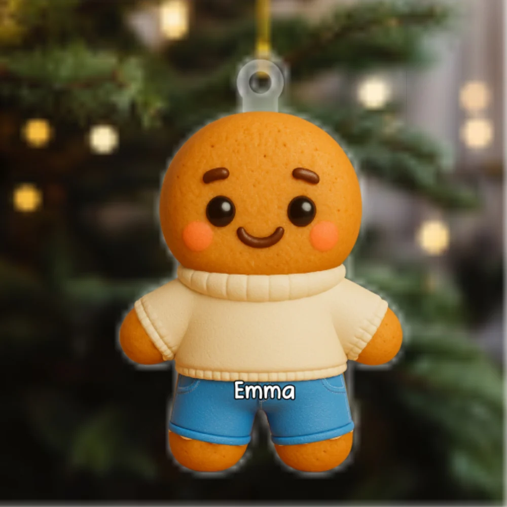 Job Gingerbread - Personalized Custom Acrylic Ornament - Image 7