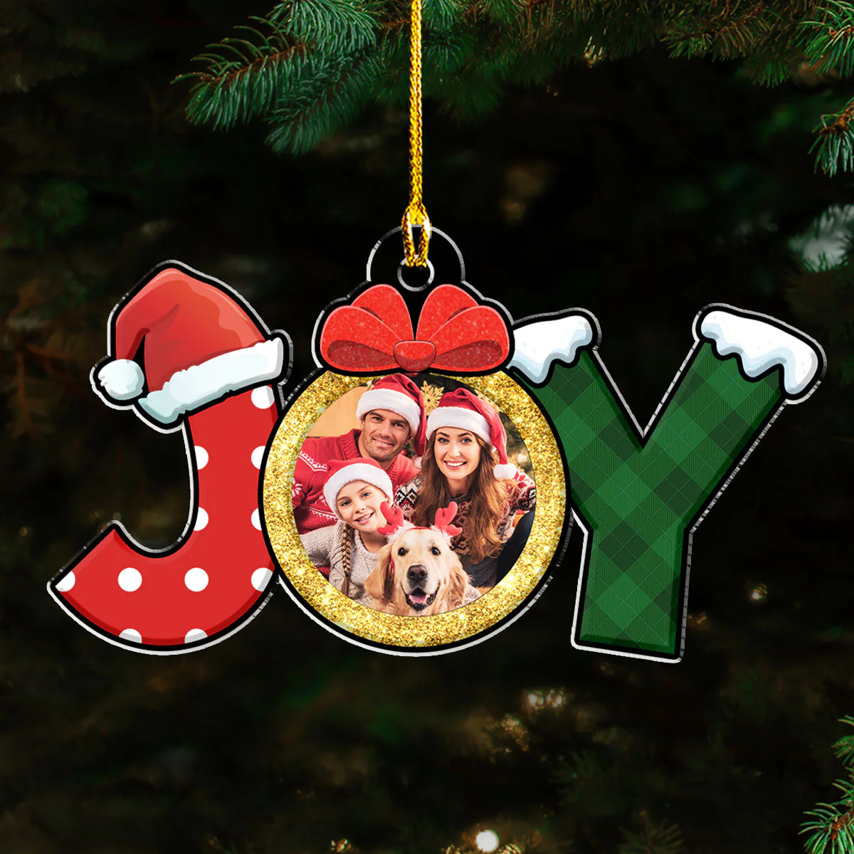 Joy Joy - Personalized Custom Acrylic Ornament - Image 2