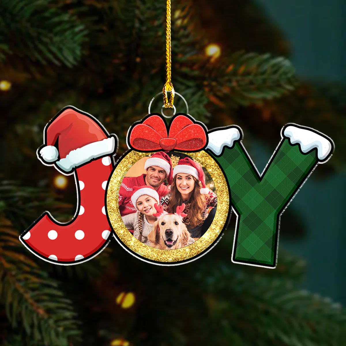 Joy Joy - Personalized Custom Acrylic Ornament - Image 3