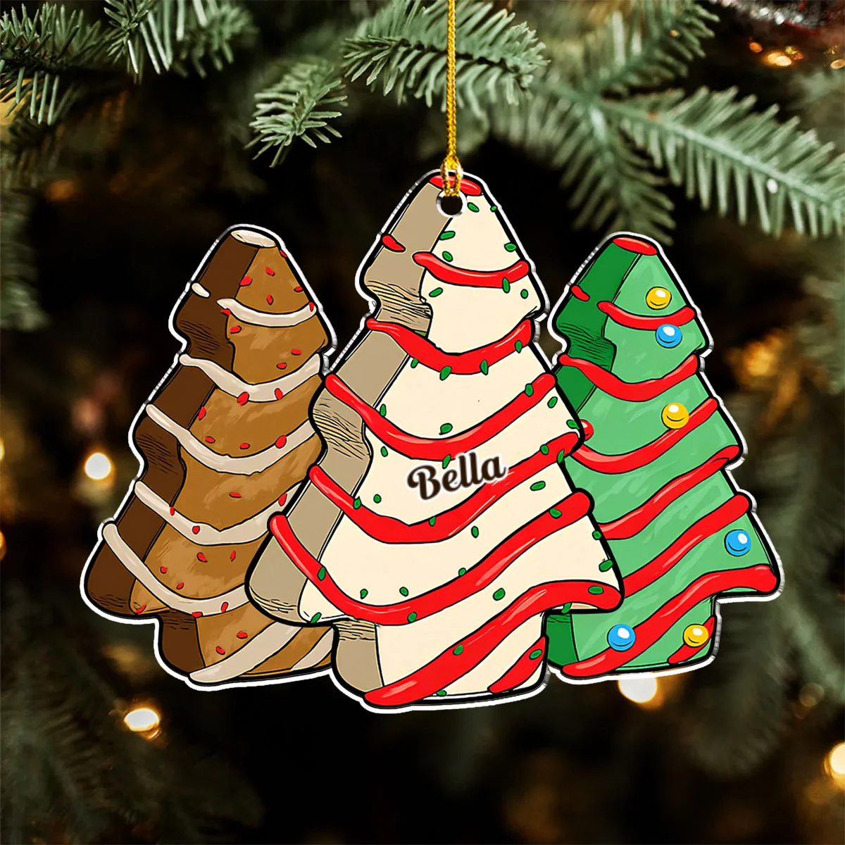 Joyful Loving Family - Personalized Custom Acrylic Ornament - Image 6