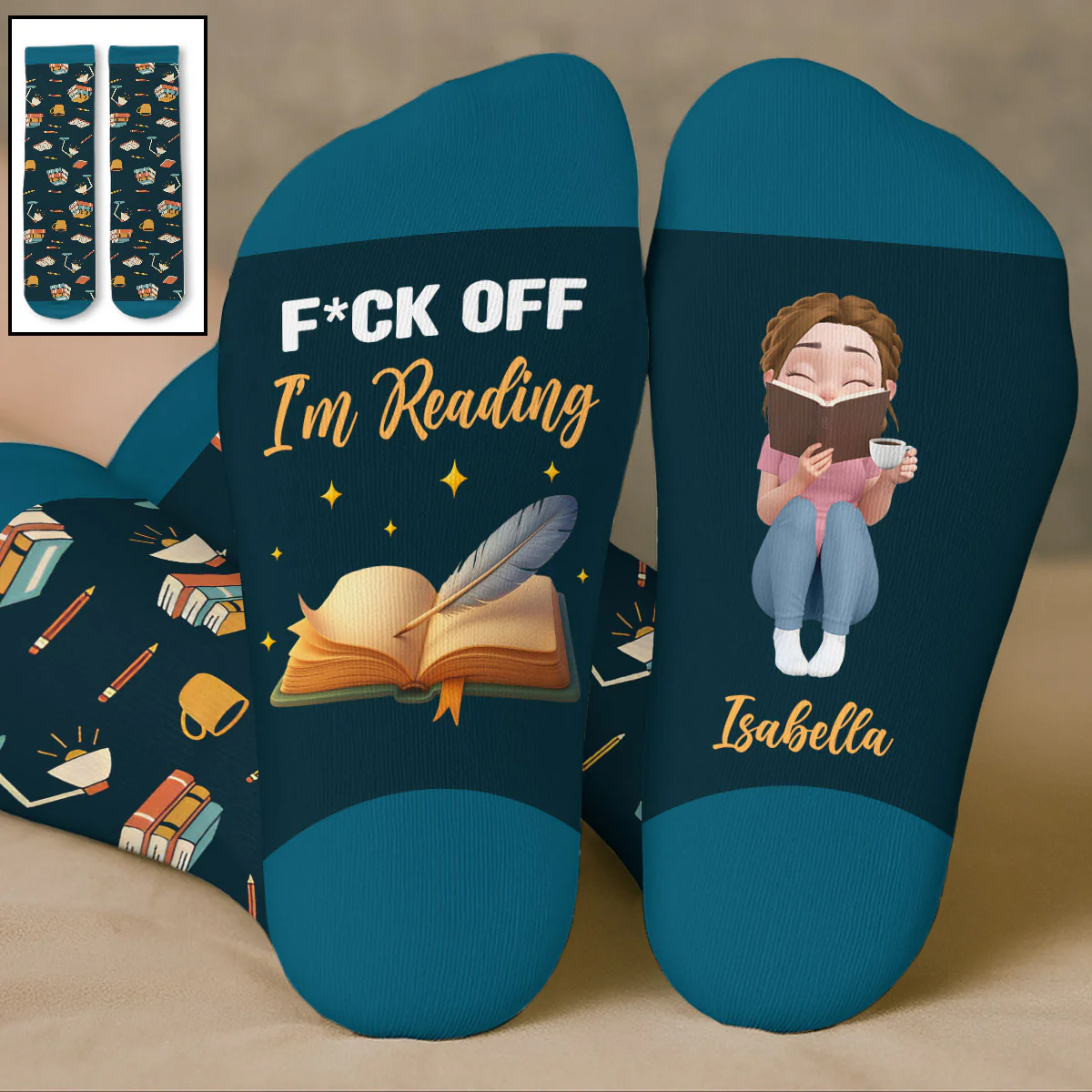 Just A Book Lover - Personalized Custom Crew Socks