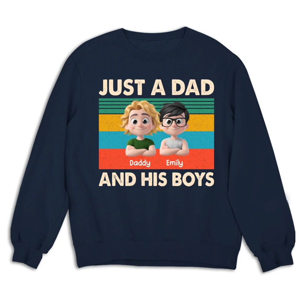 Just A Dad And His Kid - Personalized Custom Shirt - Image 14