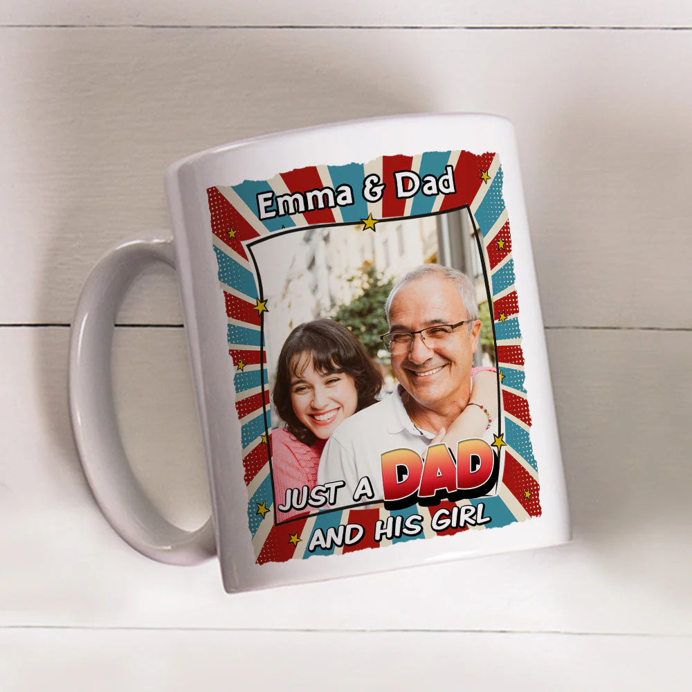 Just A Dad And His Kids - Personalized Custom Coffee Mug - Image 2