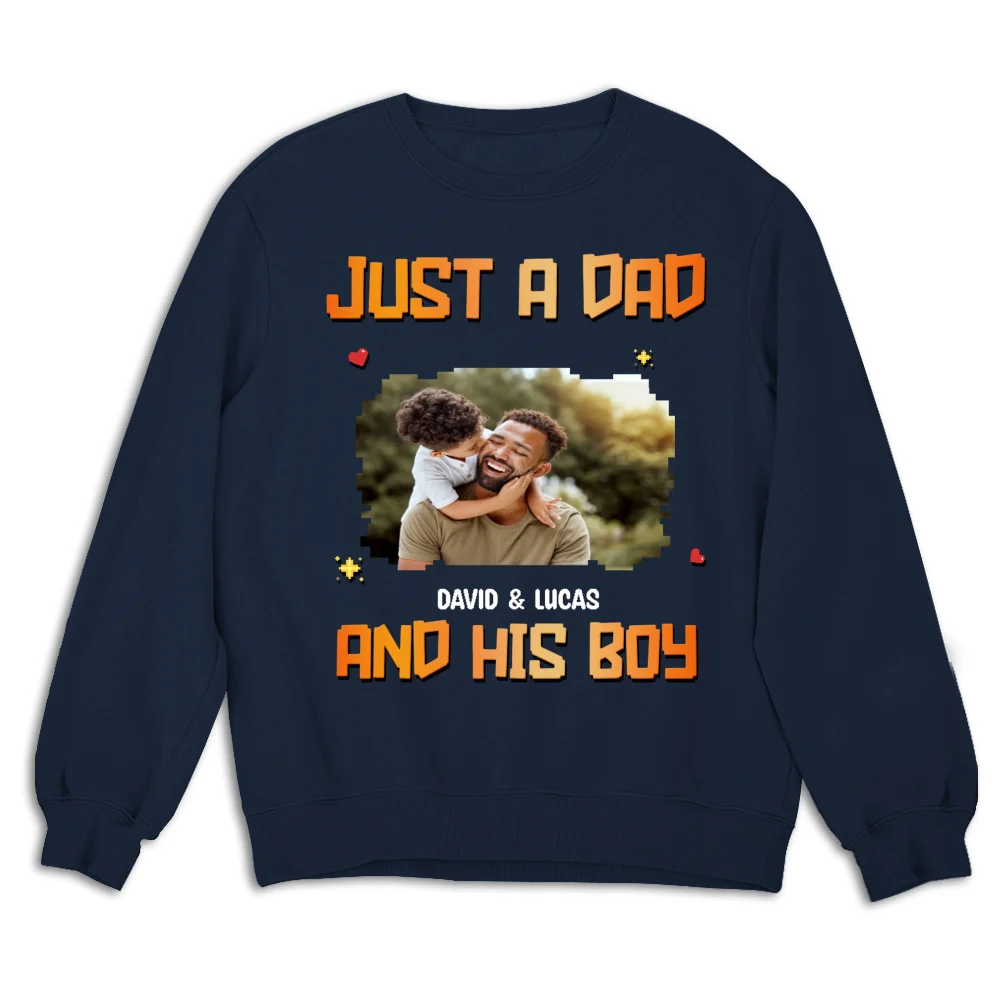 Just A Dad Photo - Personalized Custom Shirt - Image 14