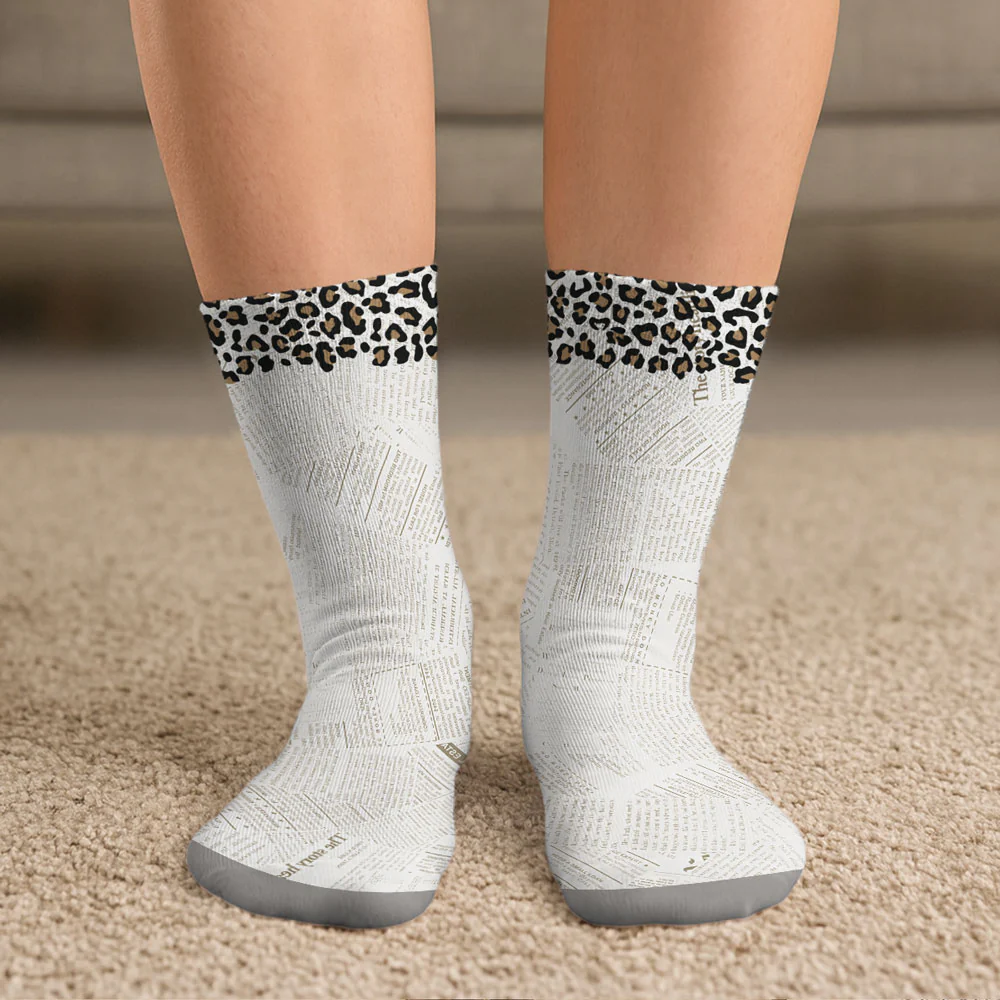 Just A Girl Loves Books - Personalized Custom Crew Socks - Image 4
