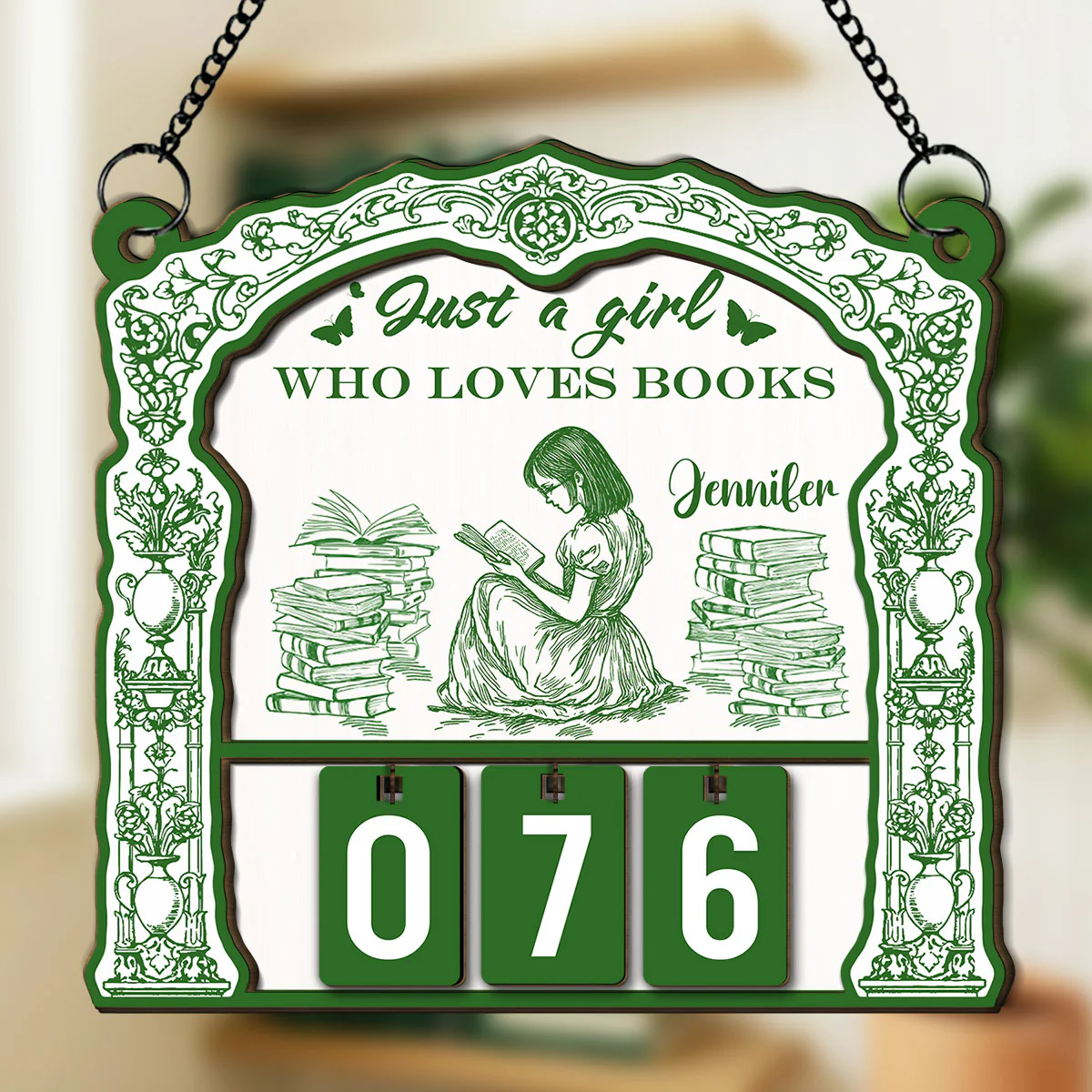 Just A Girl Who Loves s - Personalized Custom Tracker Sign - Image 2