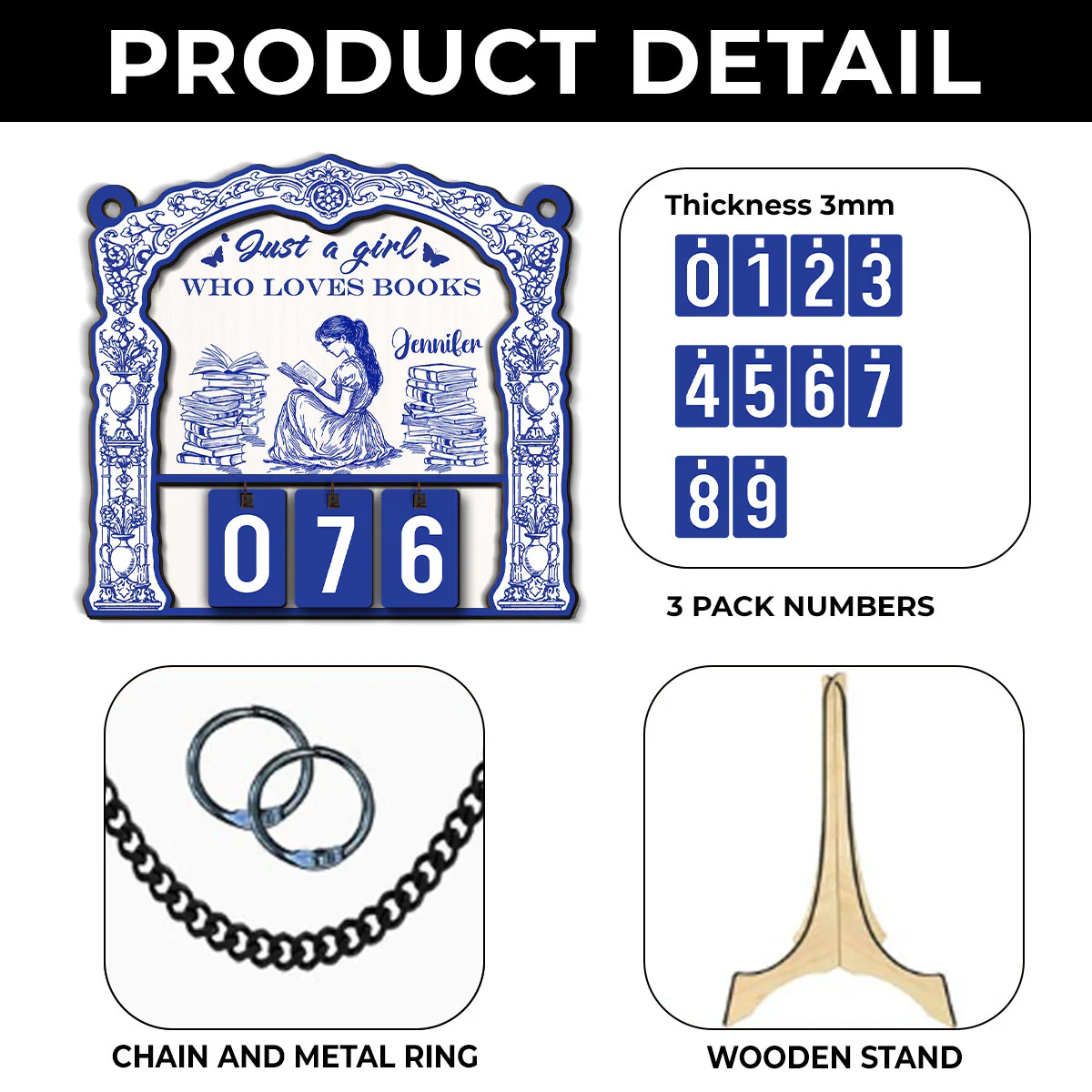 Just A Girl Who Loves s - Personalized Custom Tracker Sign - Image 4
