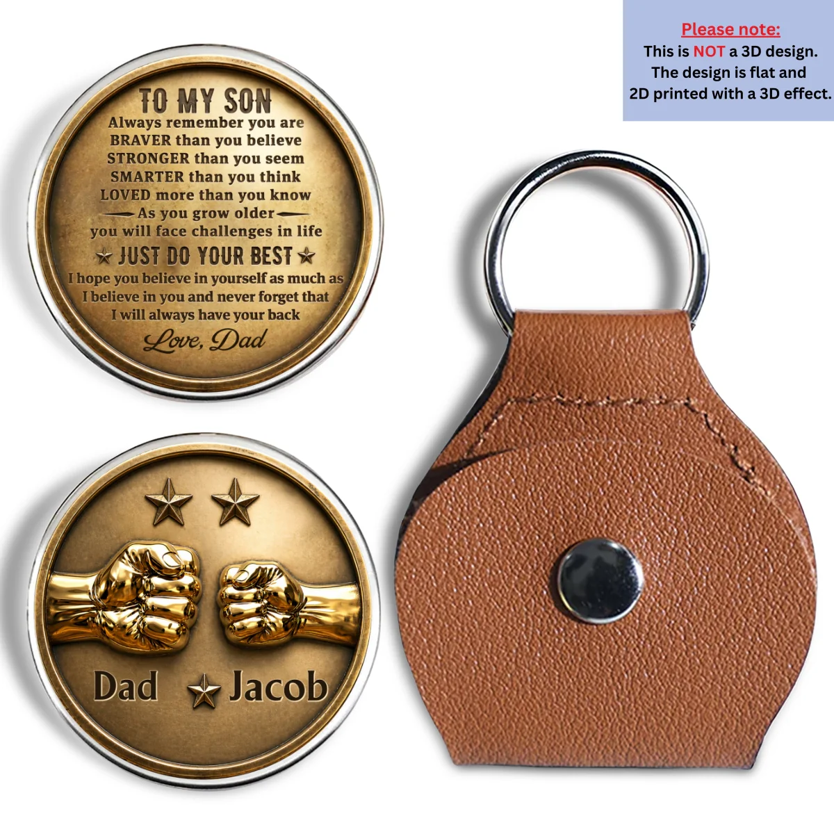 Just Do Your Best My Son - Personalized Custom 3D Effect Pocket Hug - Image 7