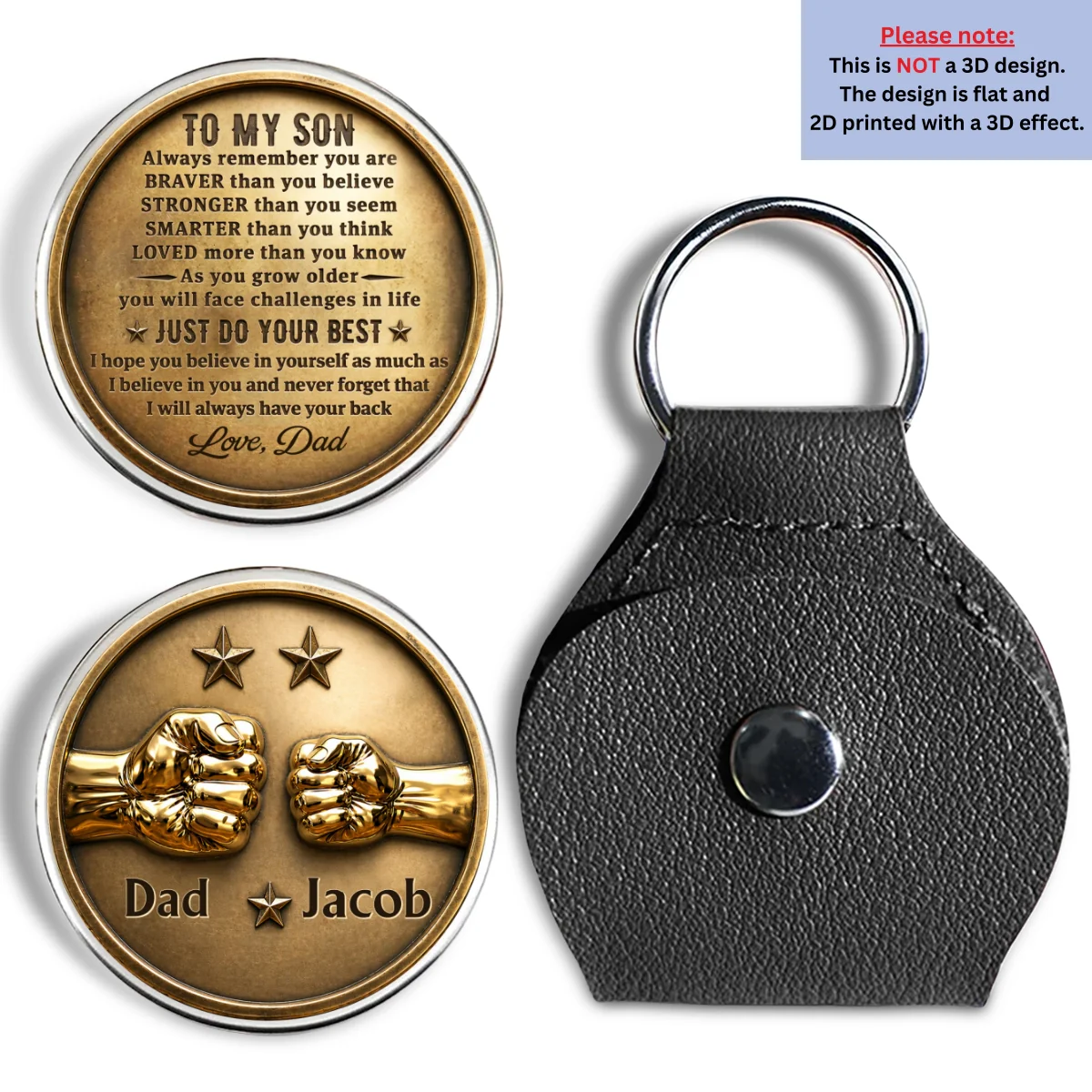 Just Do Your Best My Son - Personalized Custom 3D Effect Pocket Hug - Image 8