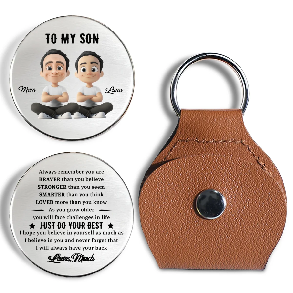 Just Do Your Best - Personalized Custom Pocket Hug - Image 6