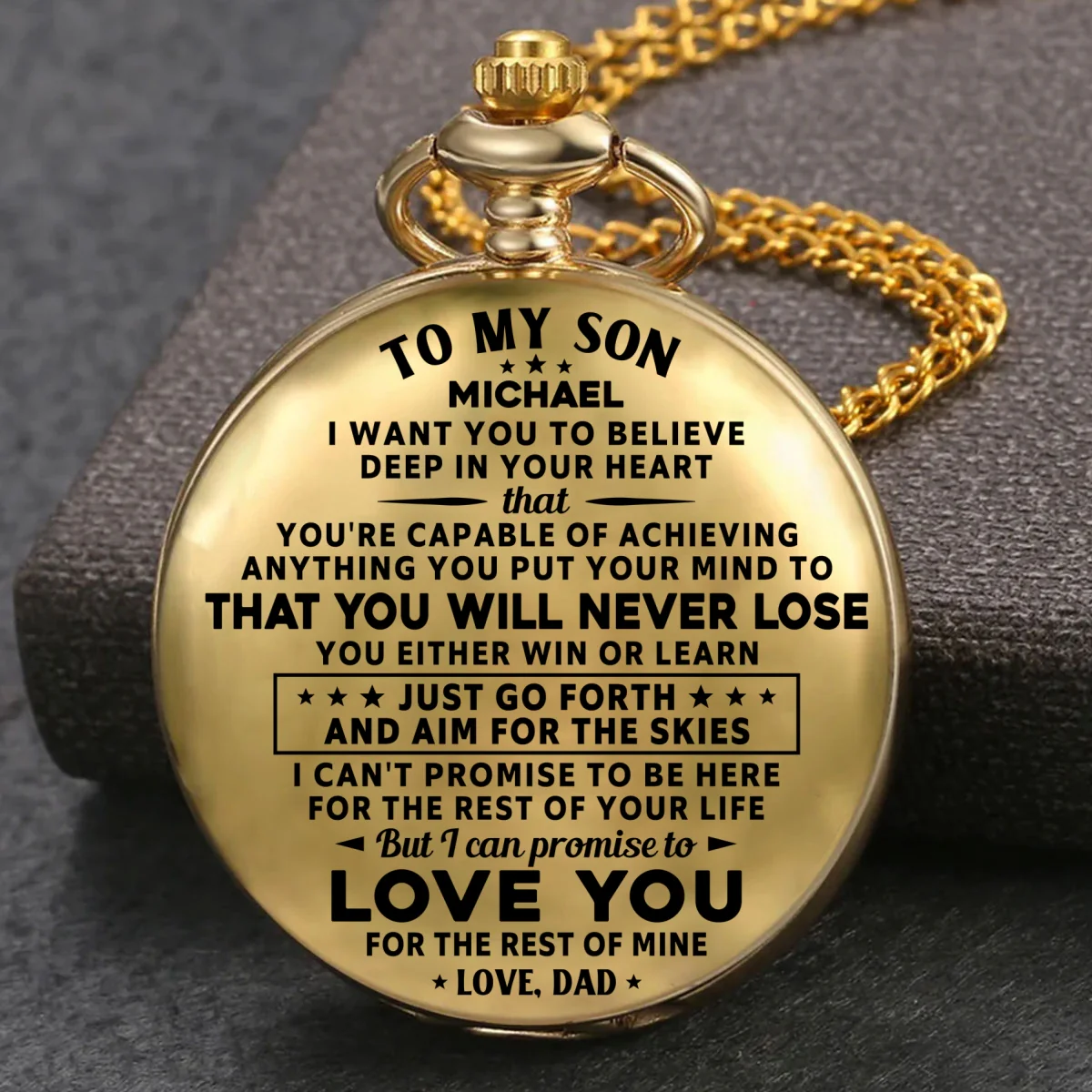 Just Go Forth And Aim For The Skies - Personalized Custom Pocket Watch - Image 6
