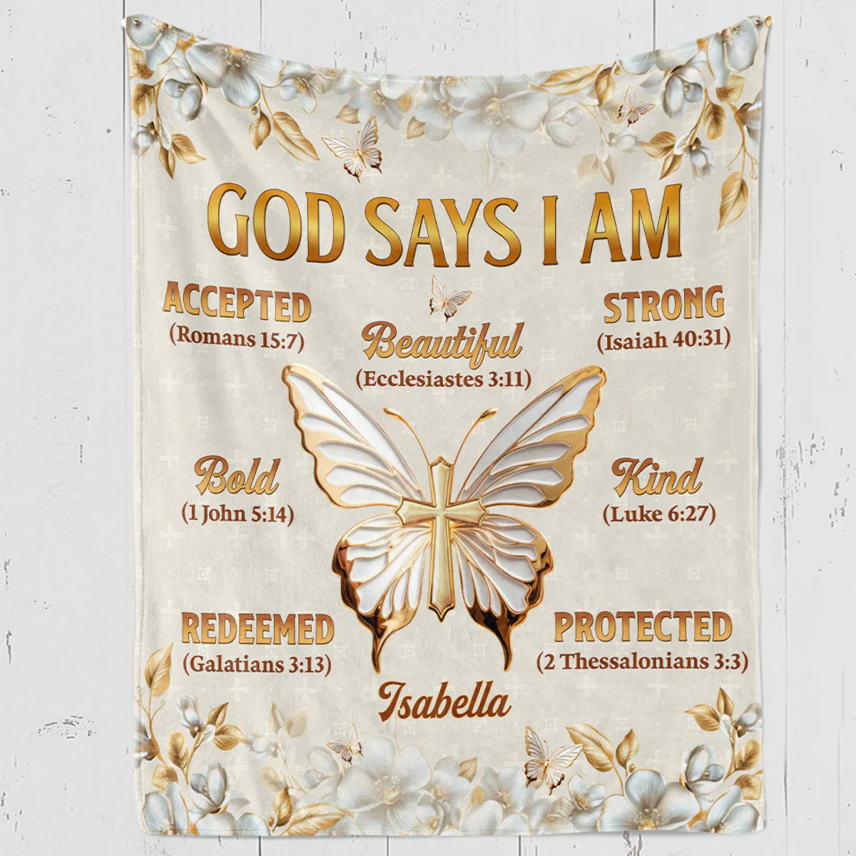 Just I Am - Personalized Custom Fleece Blanket - Image 4