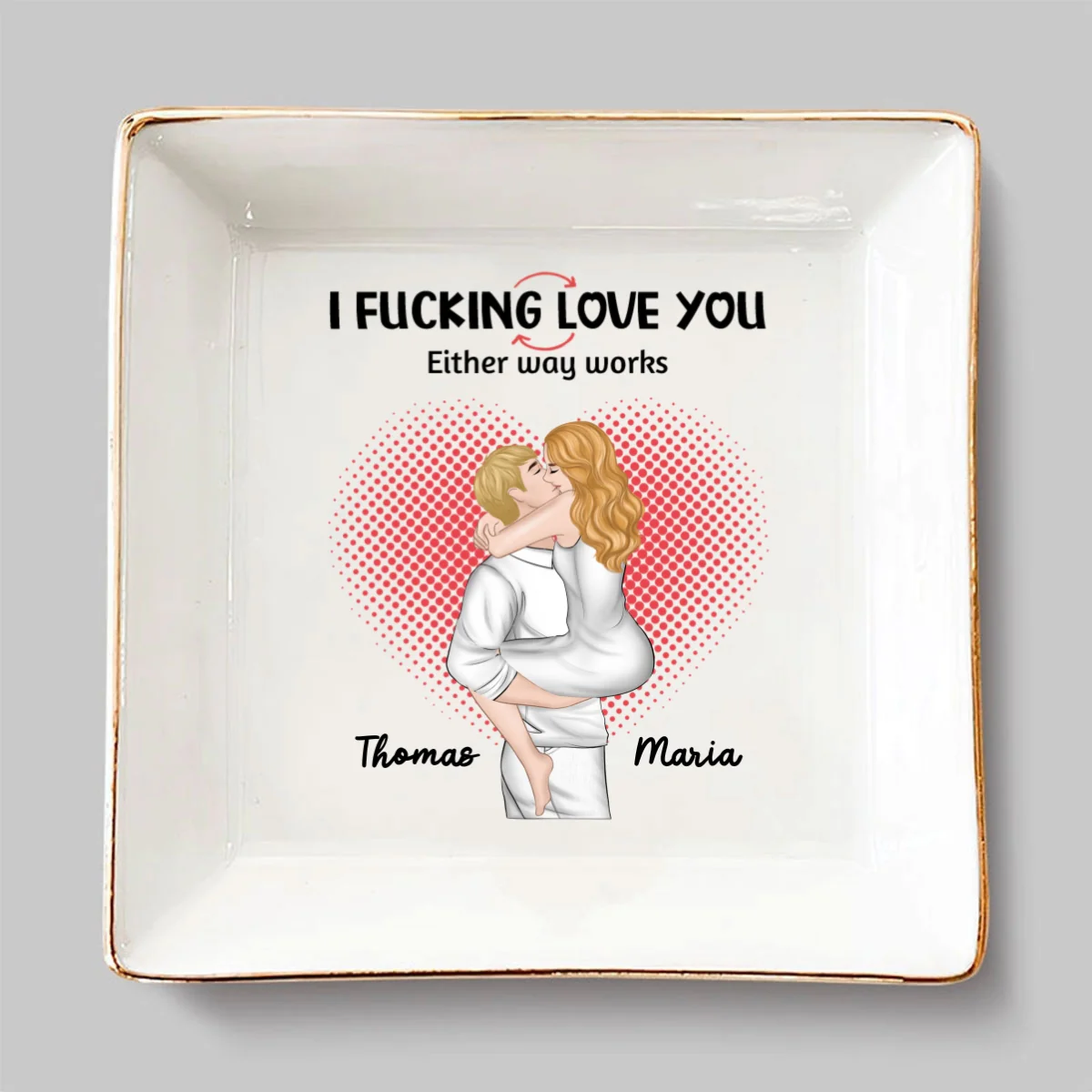 Just Love You - Personalized Custom Jewelry Dish - Image 6