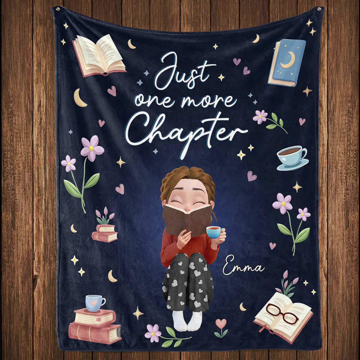 Just One More Chapter - Personalized Custom Fleece Blanket - Image 4
