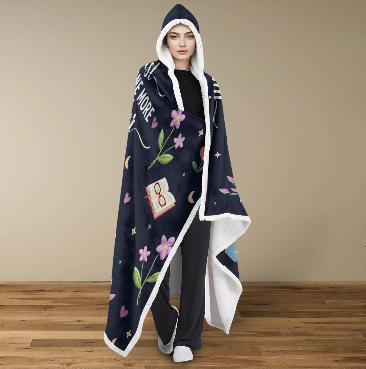 Just One More Chapter - Personalized Custom Hooded Blanket - Image 4