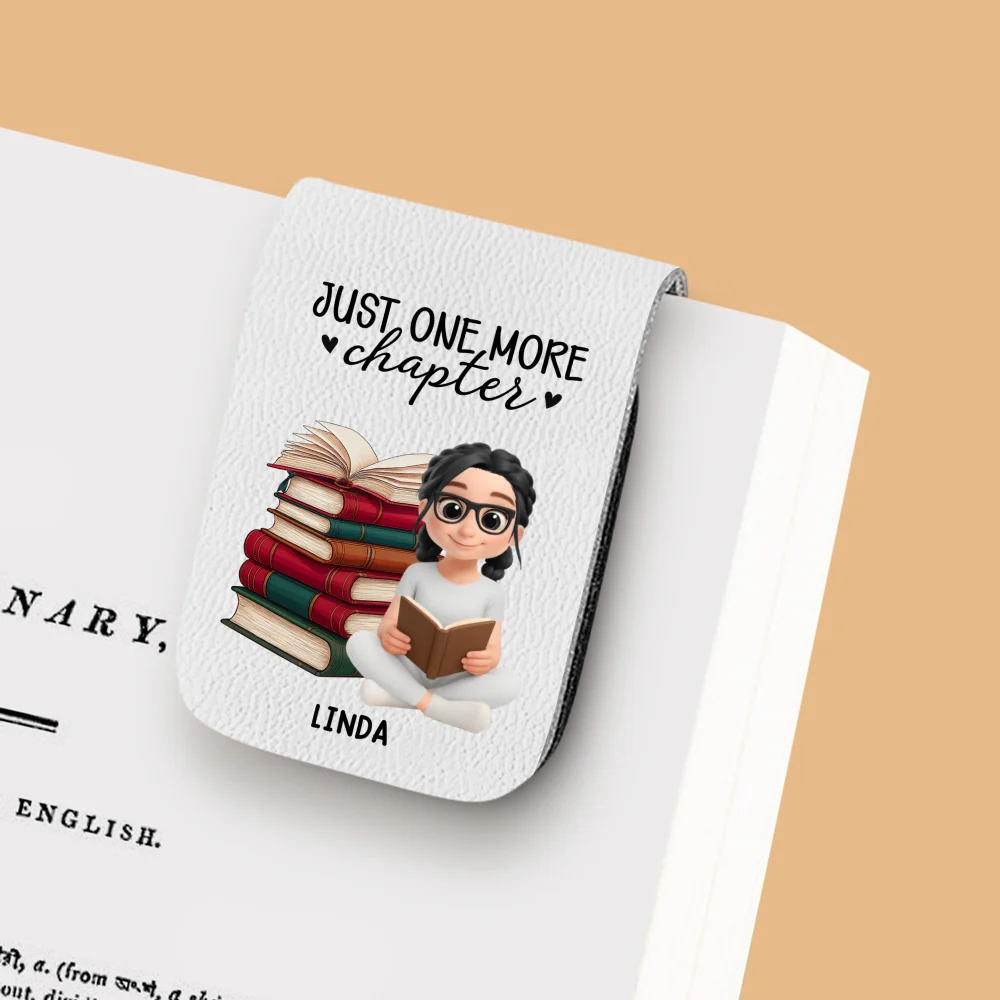 Just One More Chapter - Personalized Custom Leather Bookmark - Image 10