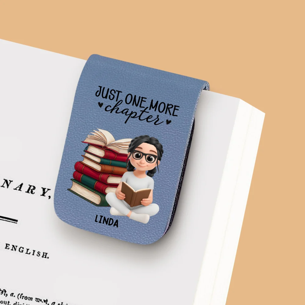 Just One More Chapter - Personalized Custom Leather Bookmark - Image 7