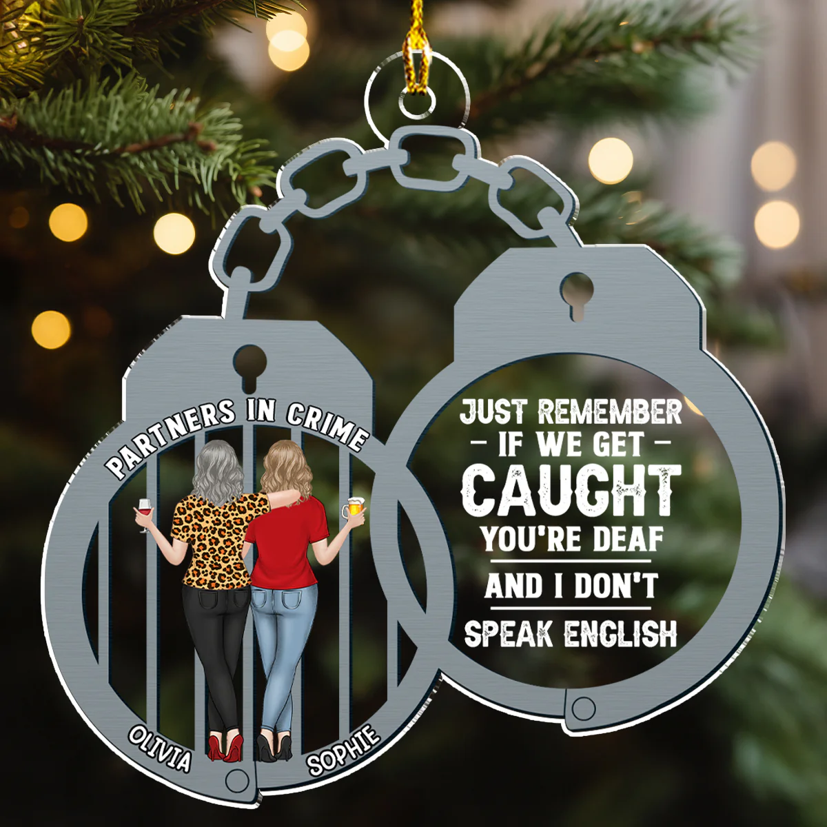 Just Remember Bestie - Personalized Custom Acrylic Ornament - Image 4