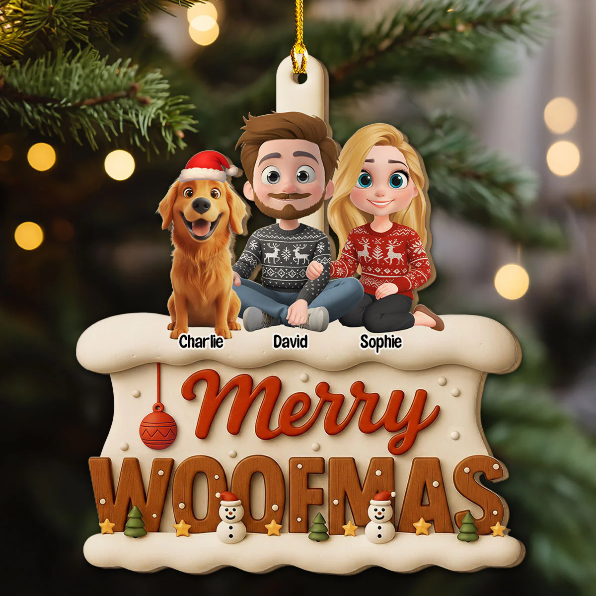 Just Want To Be Lazy - Personalized Custom 3D Effect Wood Ornament