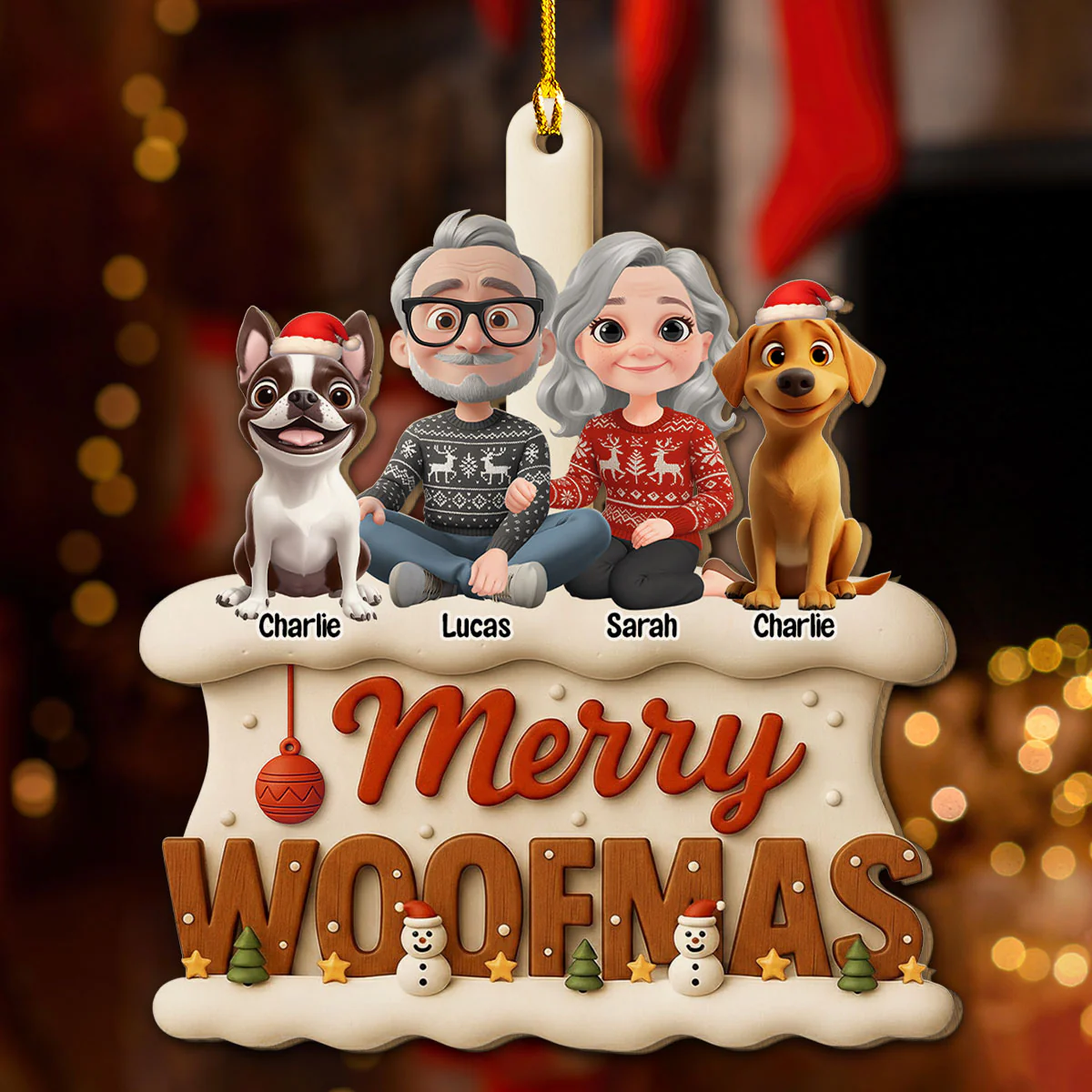 Just Want To Be Lazy - Personalized Custom 3D Effect Wood Ornament - Image 2