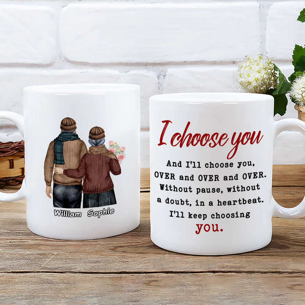 Keep Choosing You - Personalized Custom Coffee Mug - Image 3